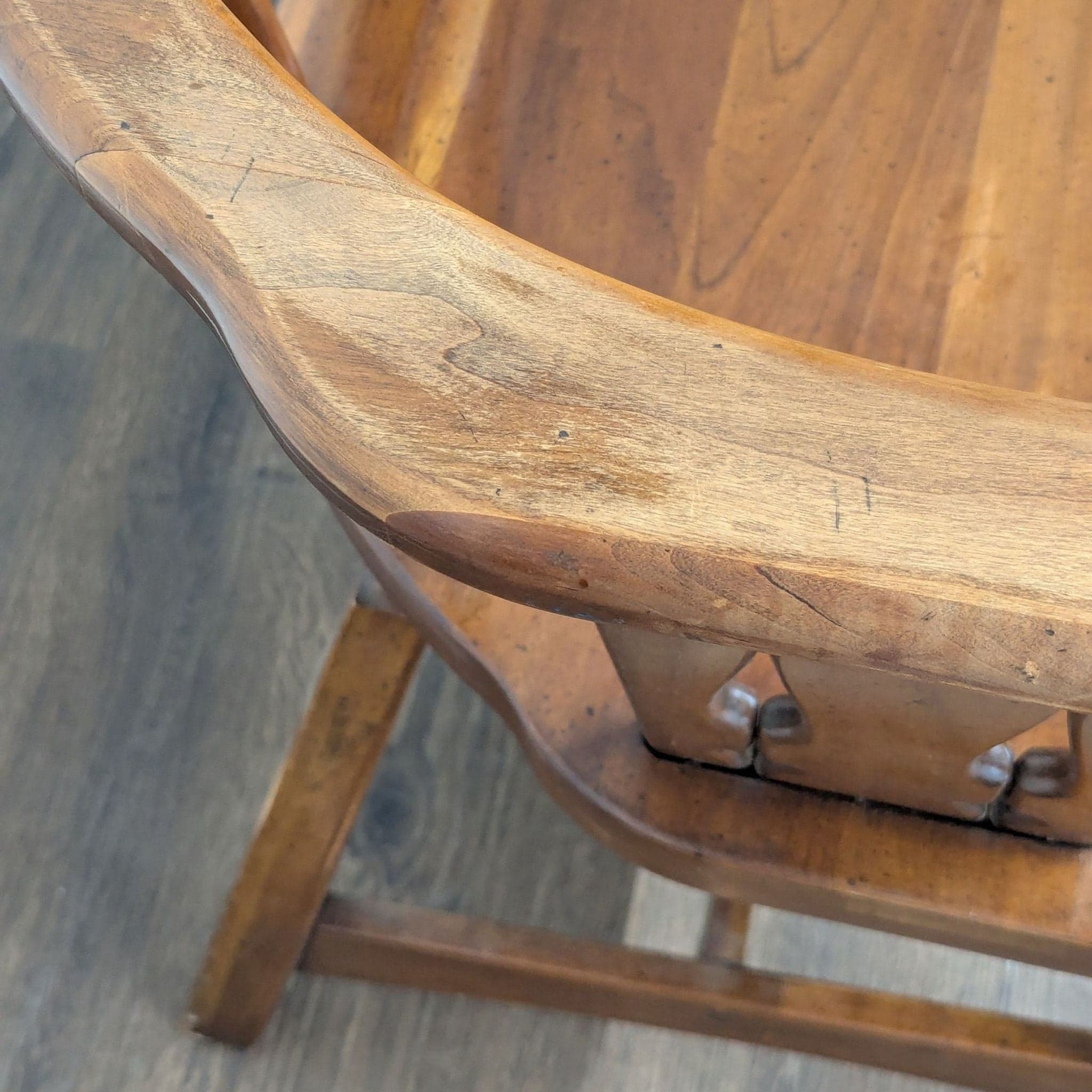 Rustic Wooden Dining Set with Table, 4 Chairs, Armchair, and Bench - Thumbnail 7