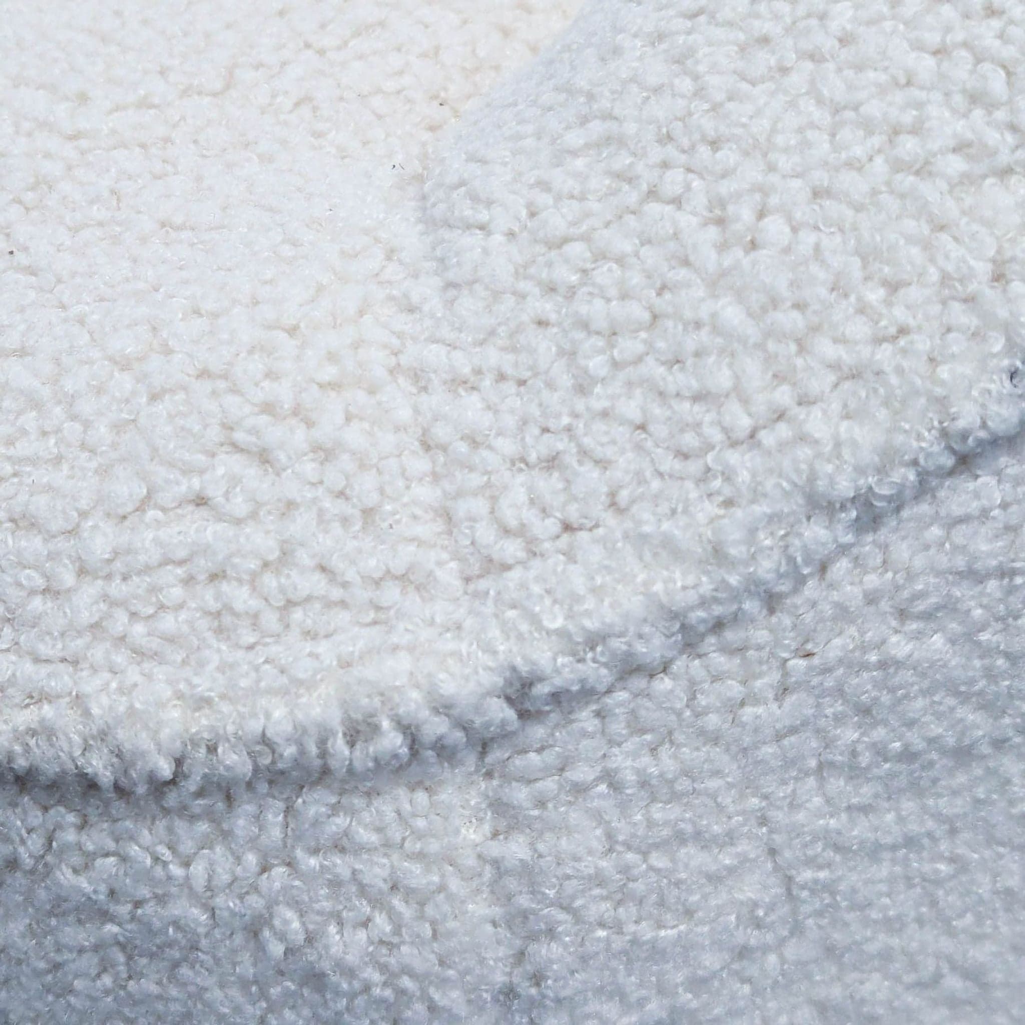 Eluxury Modern White Boucle Swivel Lounge Chair - Thumbnail 6