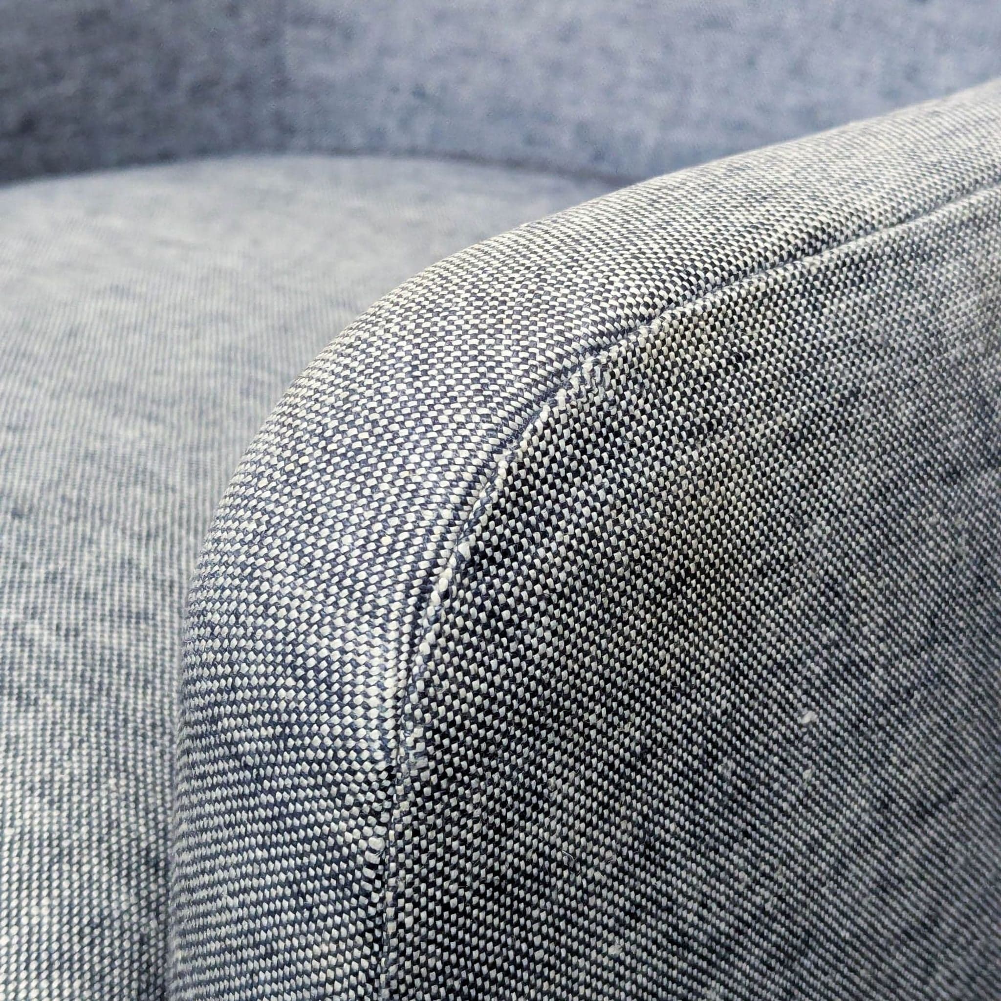 Restoration Hardware Tuxedo Modern Blue Lounge Chair - Thumbnail 7