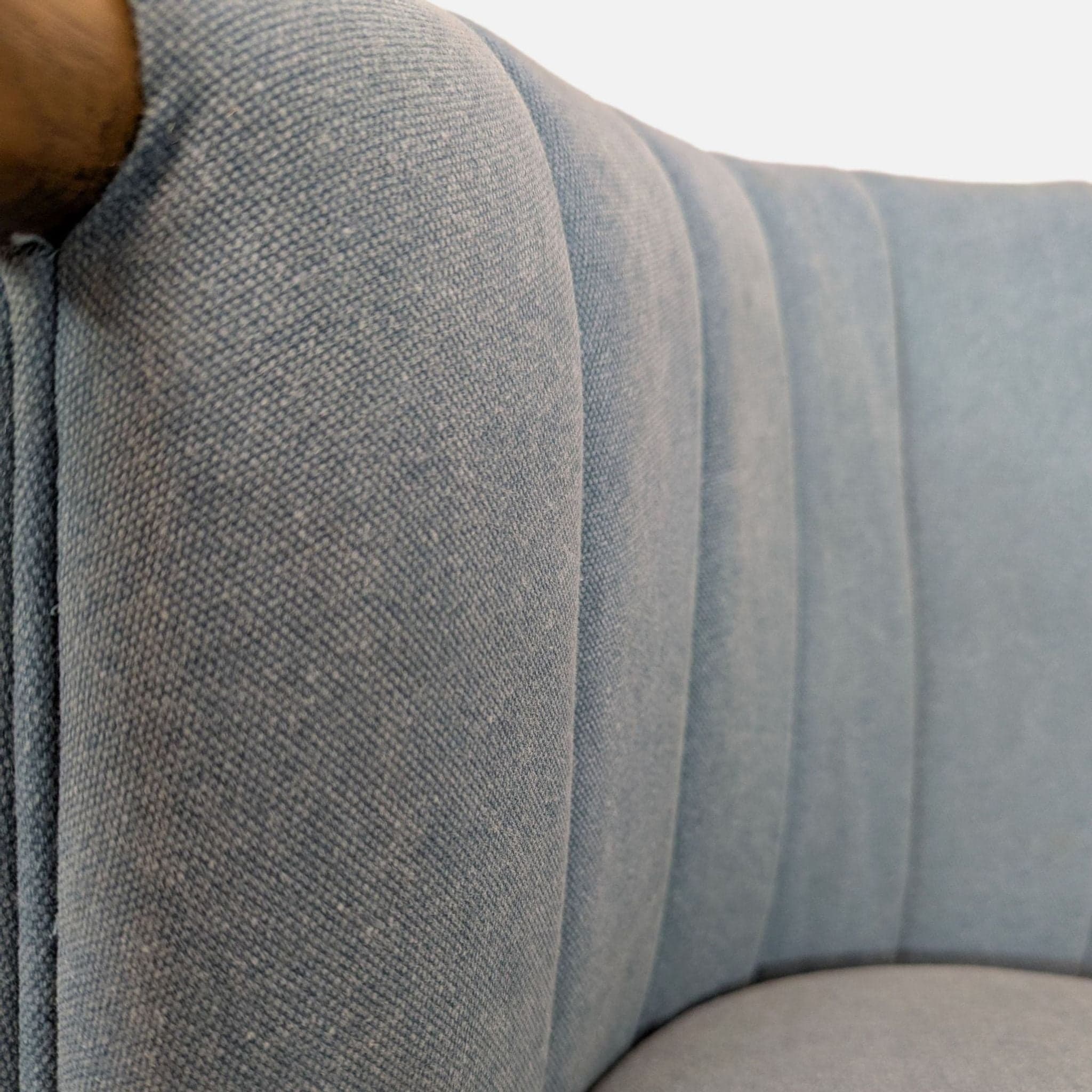 Moe's Light Blue Lounge Chair with Wood Frame and Metal Leg Accents - Thumbnail 8