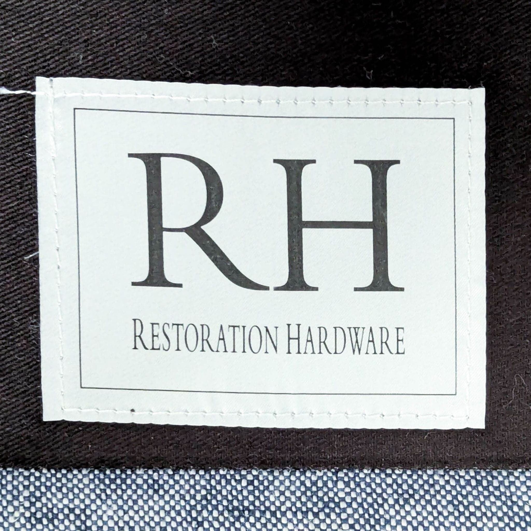 Restoration Hardware Tuxedo Modern Blue Lounge Chair - Thumbnail 6