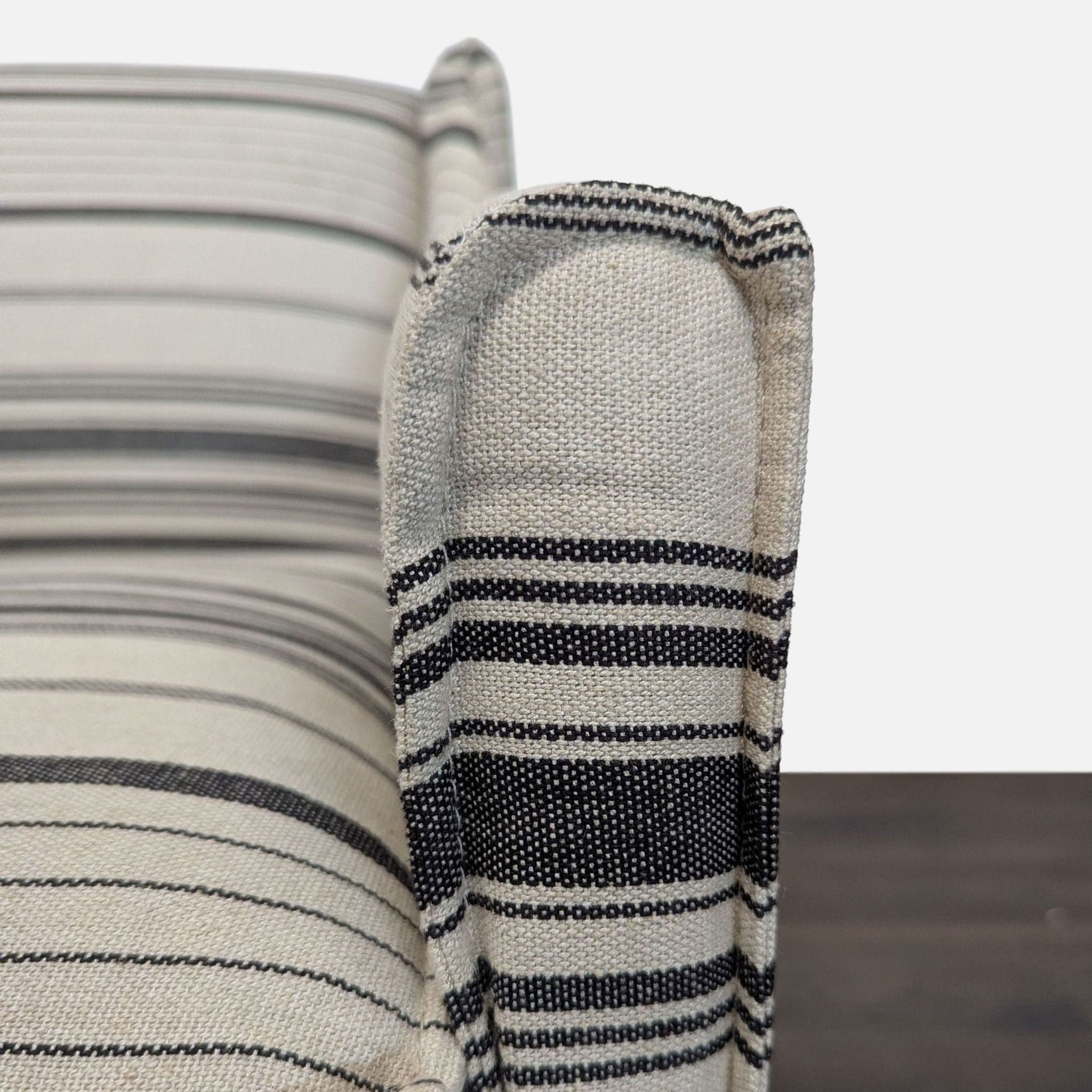 Striped Armchair with Skirted Bottom – Cozy Lounge Accent Chair - Thumbnail 7