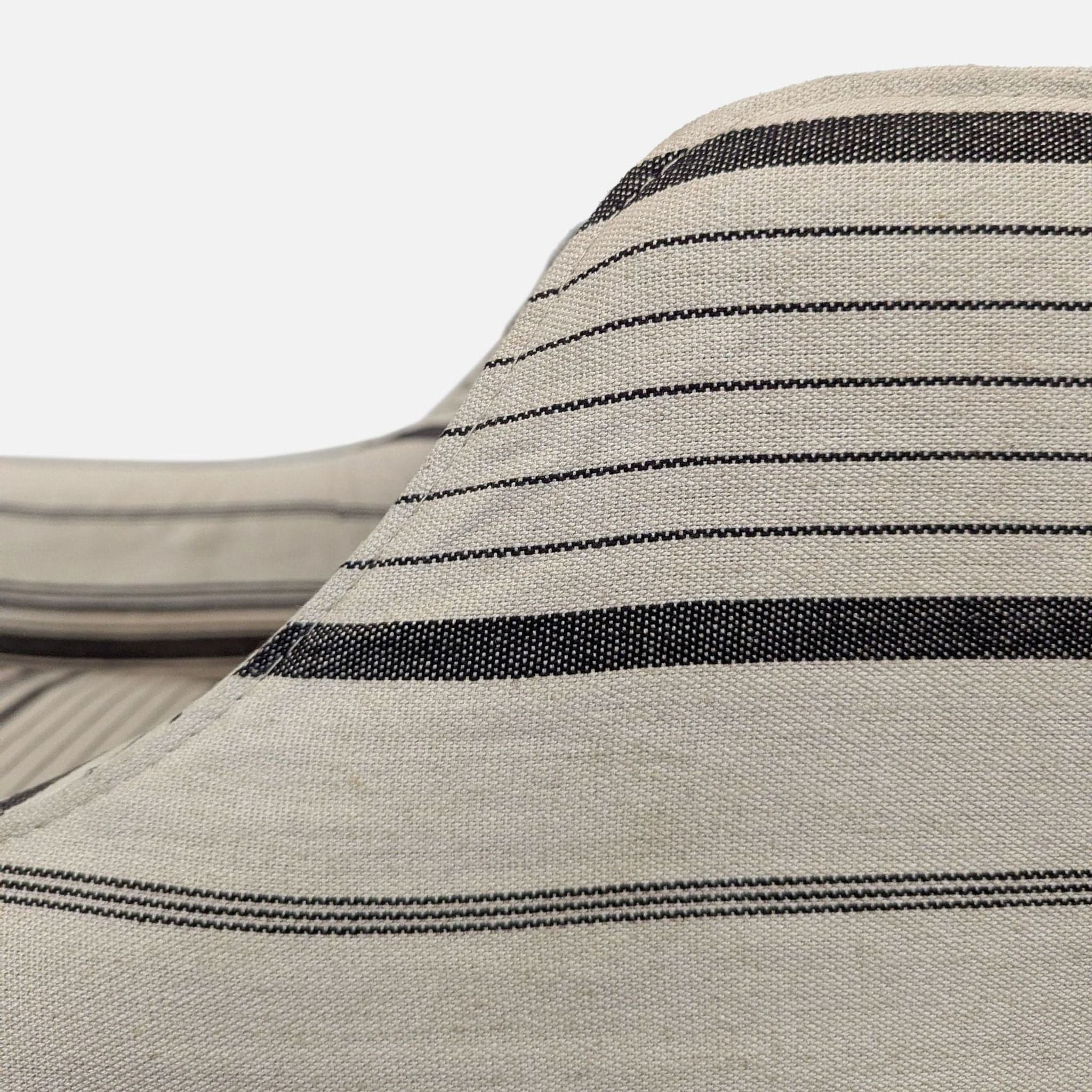 Striped Armchair with Skirted Bottom – Cozy Lounge Accent Chair - Thumbnail 5