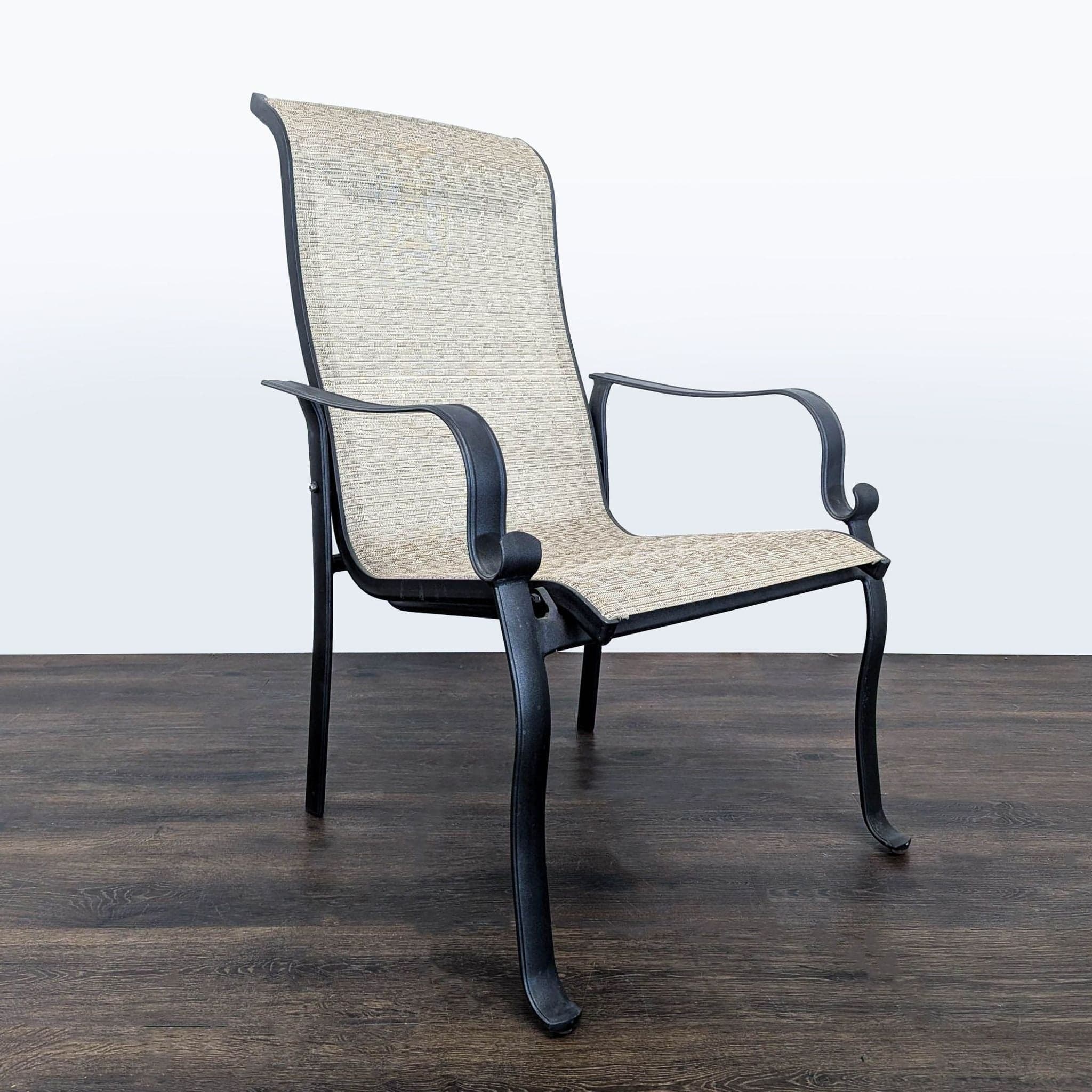 Set of 2 Outdoor Patio Chairs with Metal Frame and Mesh Seat - Thumbnail 2