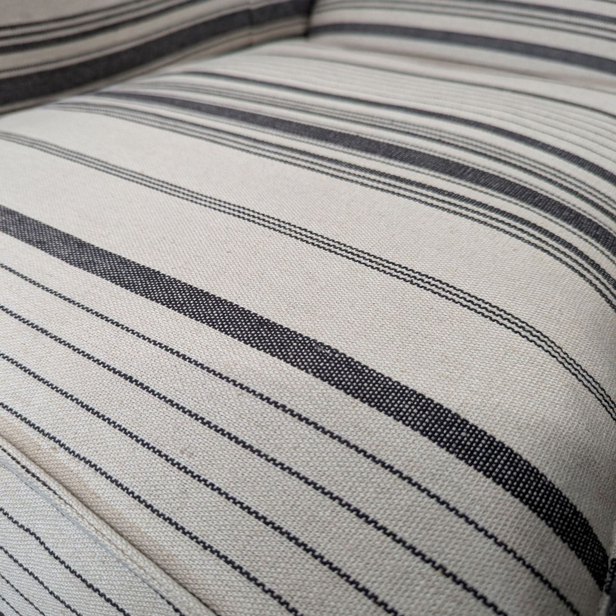 Striped Armchair with Skirted Bottom – Cozy Lounge Accent Chair - Thumbnail 6