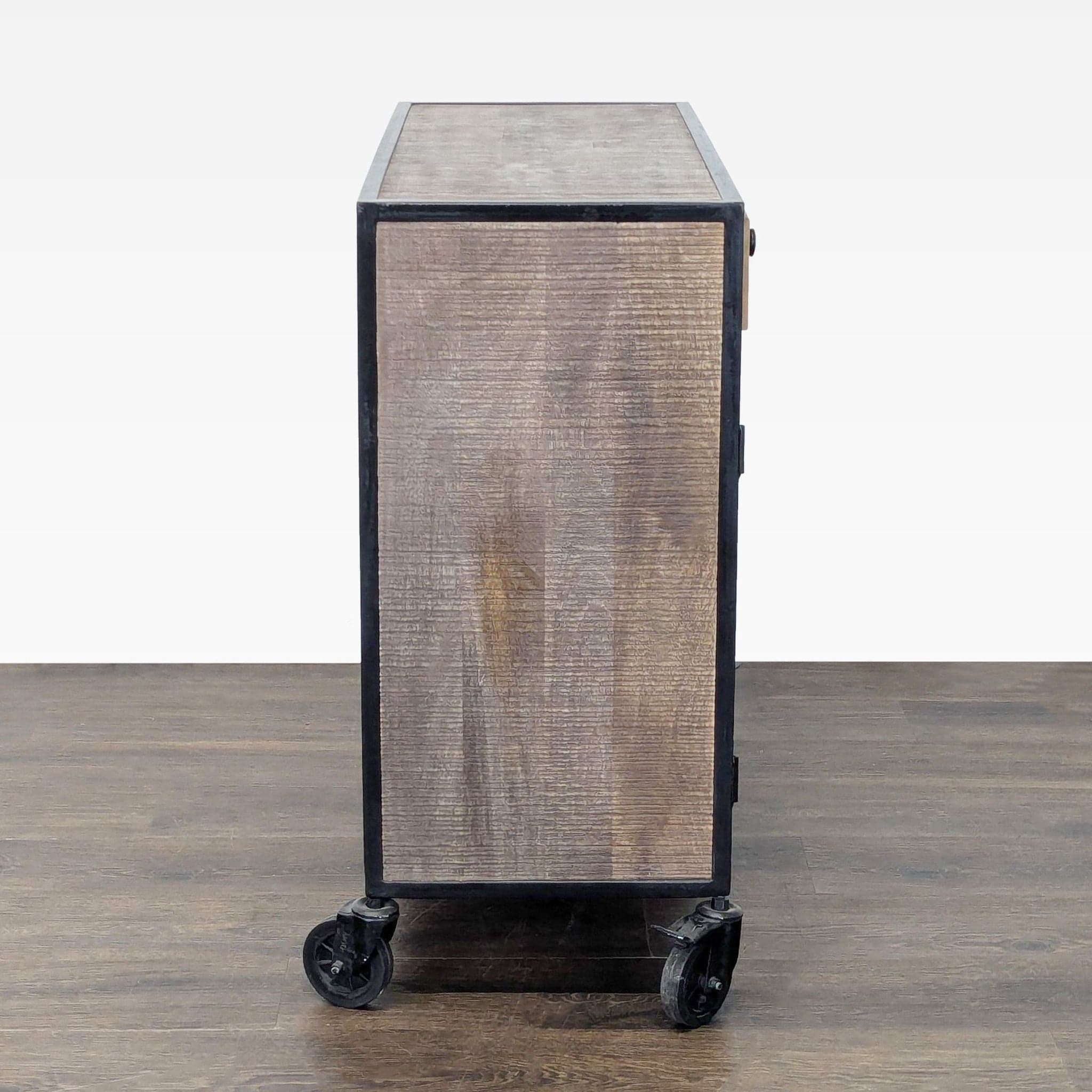 Steve Silver Two Drawer Storage Cabinet on Casters - Thumbnail 5