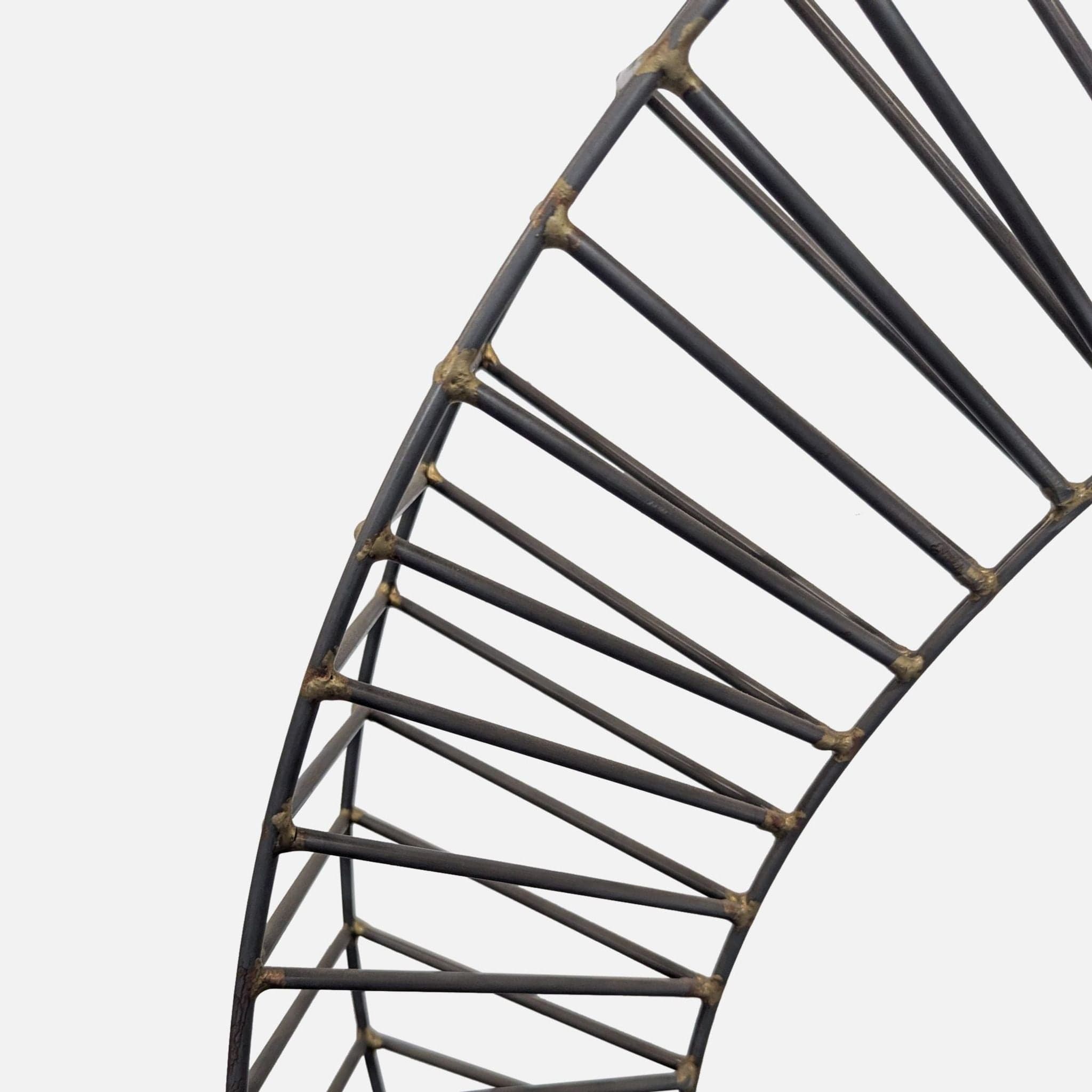 Modern Metal Circular Wire Sculpture for Home or Office Decor - Thumbnail 3