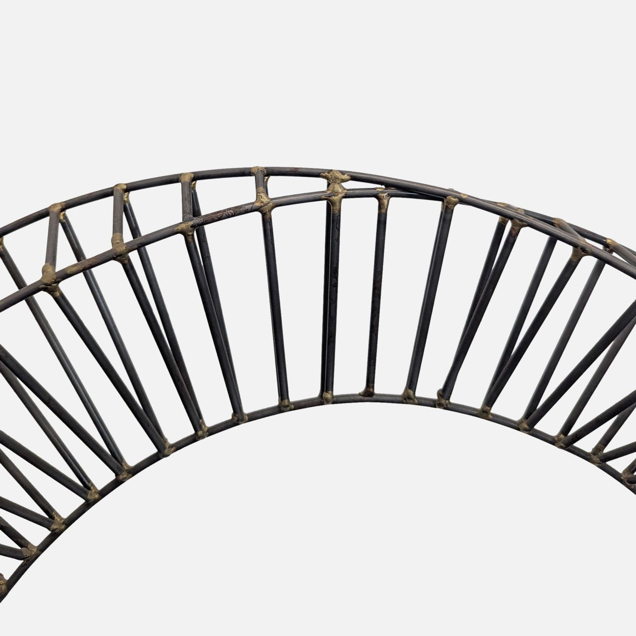 Modern Metal Circular Wire Sculpture for Home or Office Decor - Thumbnail 4
