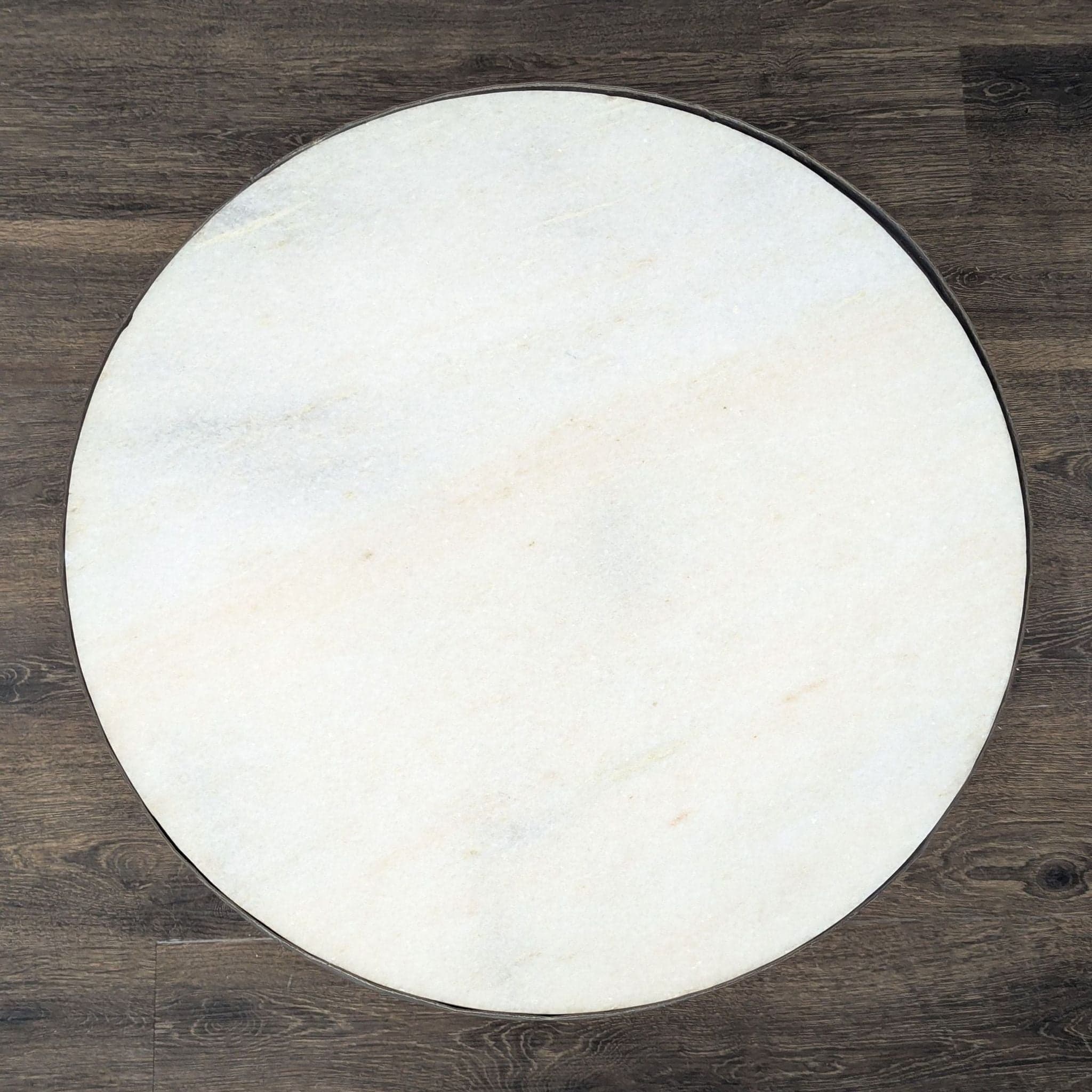 Marble Top Needle Table on Metal Base - Thumbnail 3