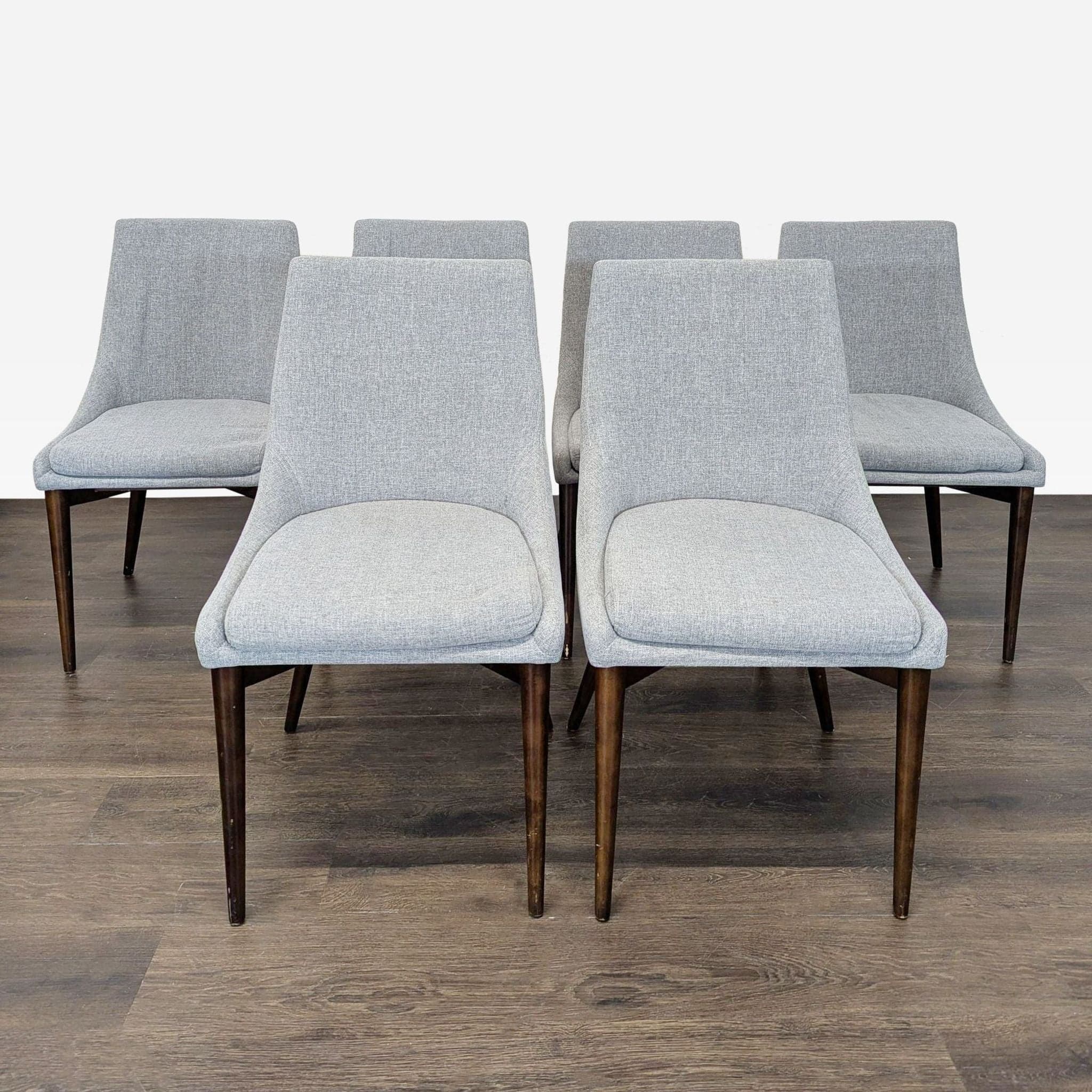 Set of Six Upholstered Dining Chairs - Image 1