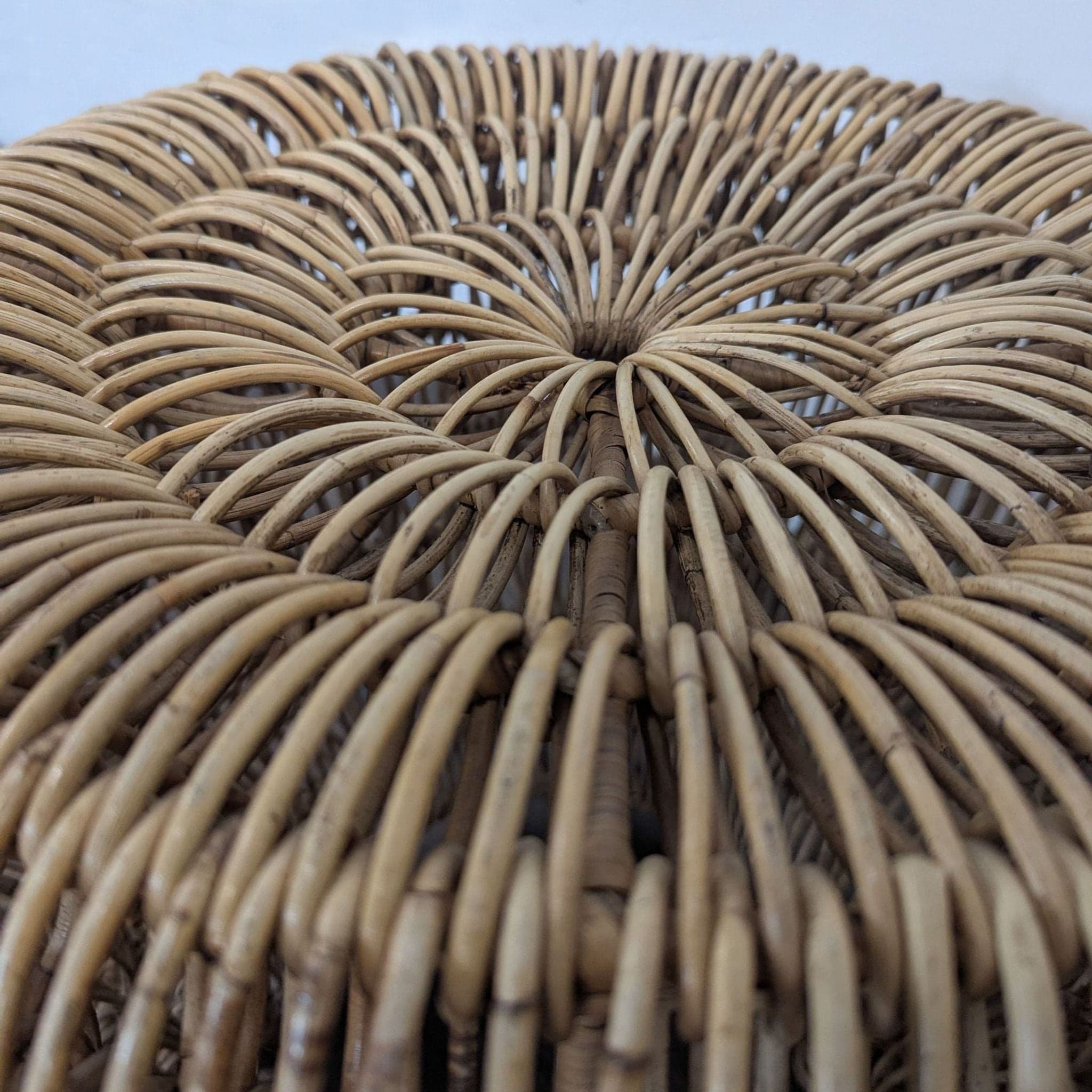 Pair of Woven Rattan Accent Tables - Thumbnail 5