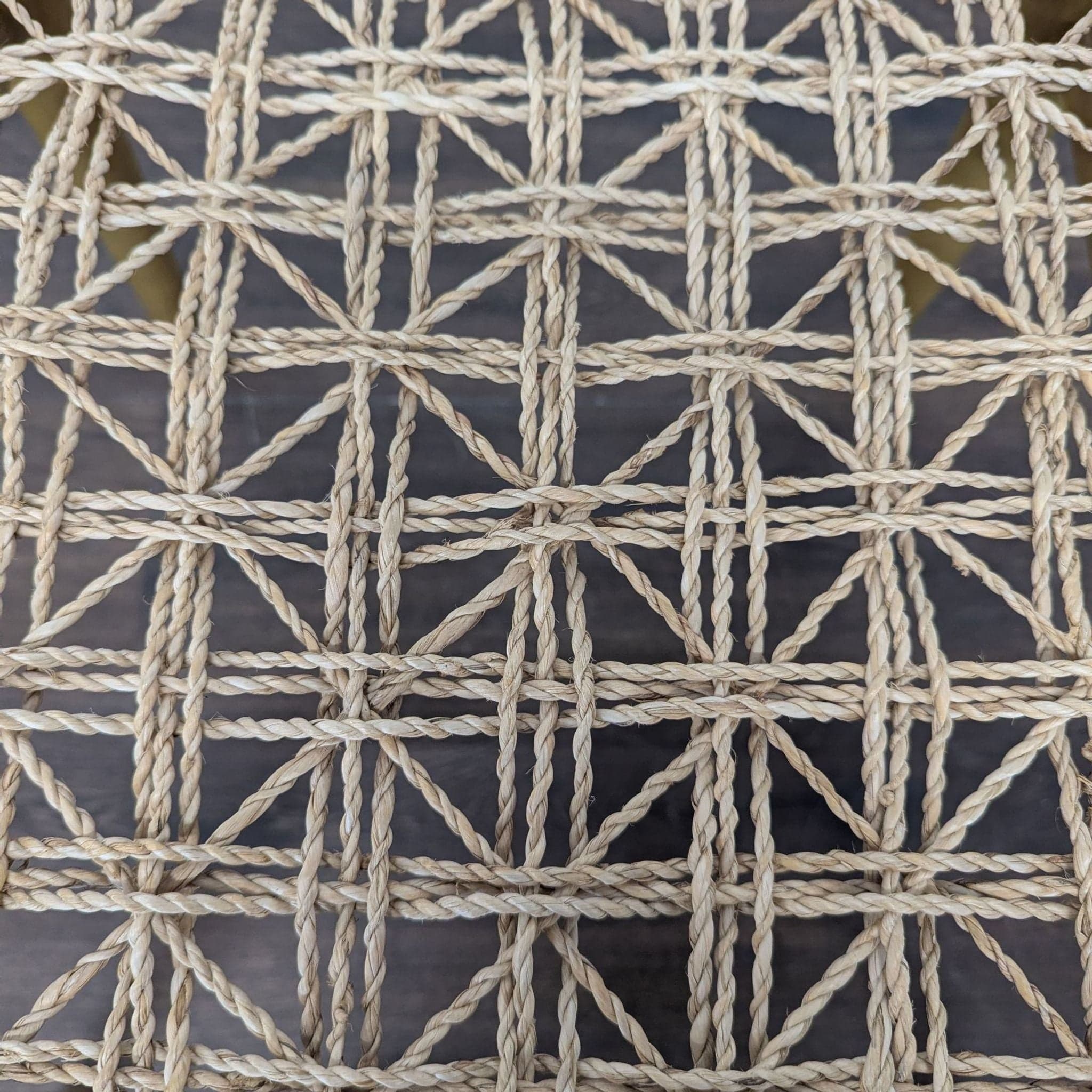 Wood Dining Chair with Woven Rope Seat - Thumbnail 9