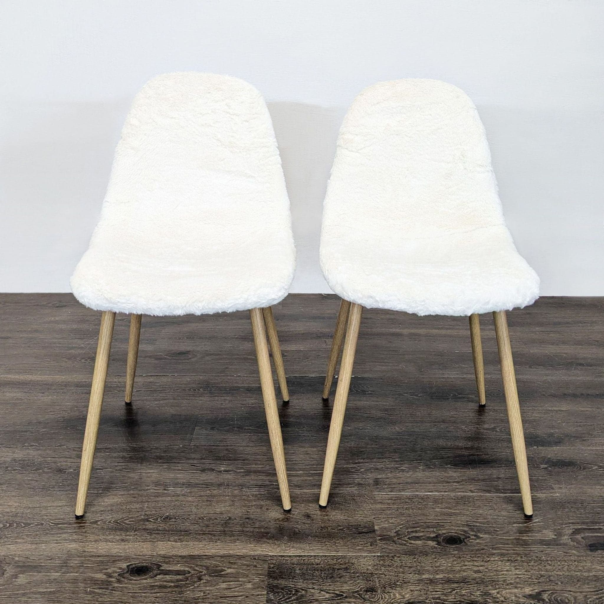 Pair of Mid-Century Modern Upholstered Dining Chairs - Image 1