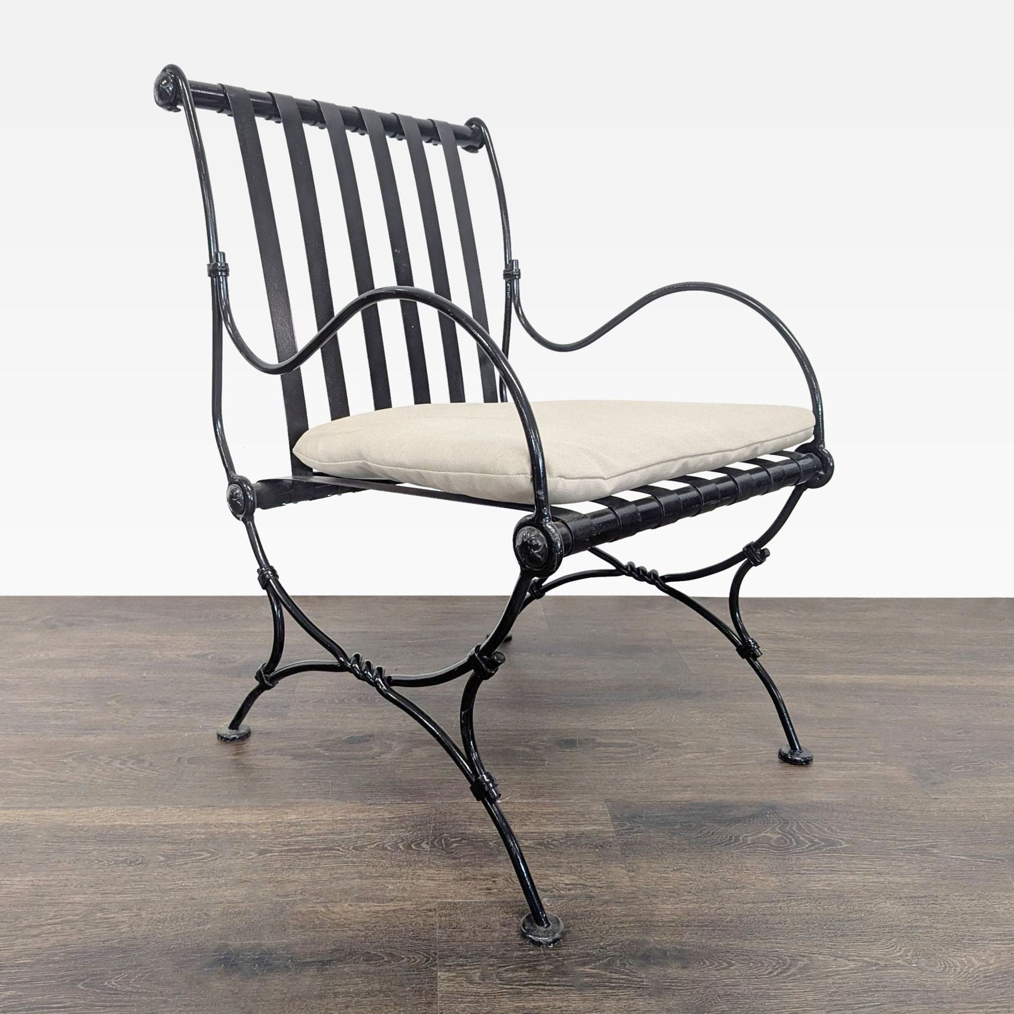 Project 62 Black Metal Lounge Chair with Cushion - Thumbnail 2