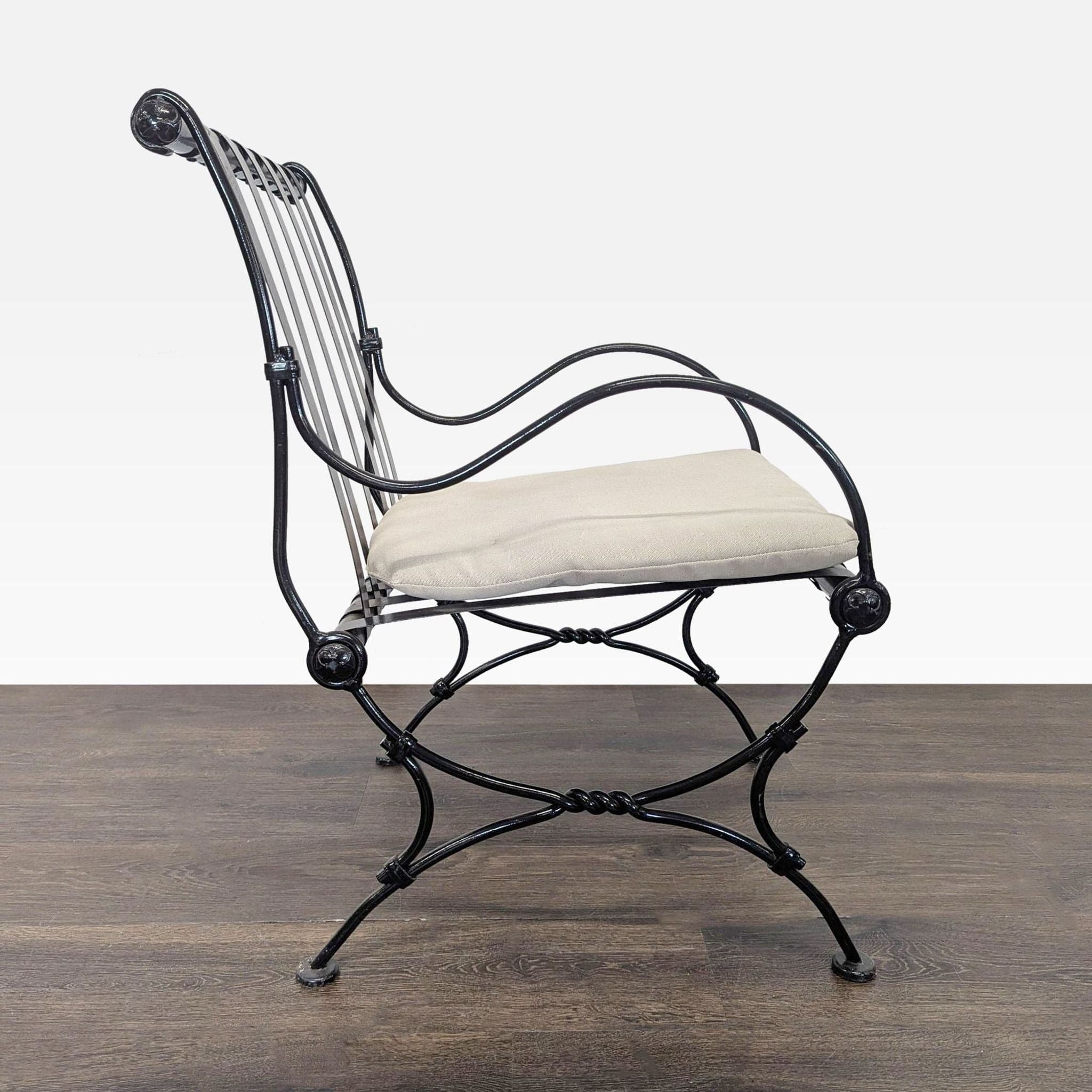 Project 62 Black Metal Lounge Chair with Cushion - Thumbnail 5