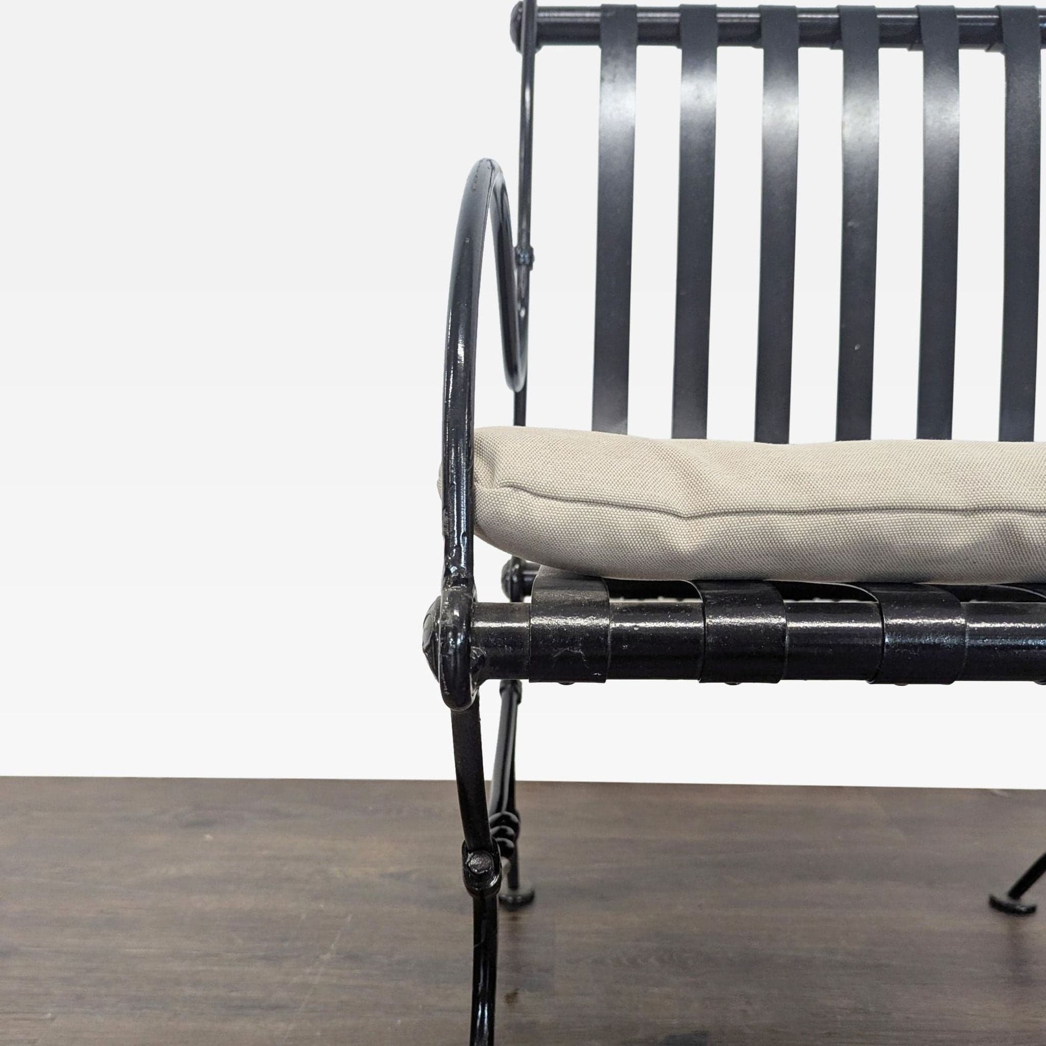 Project 62 Black Metal Lounge Chair with Cushion - Thumbnail 7