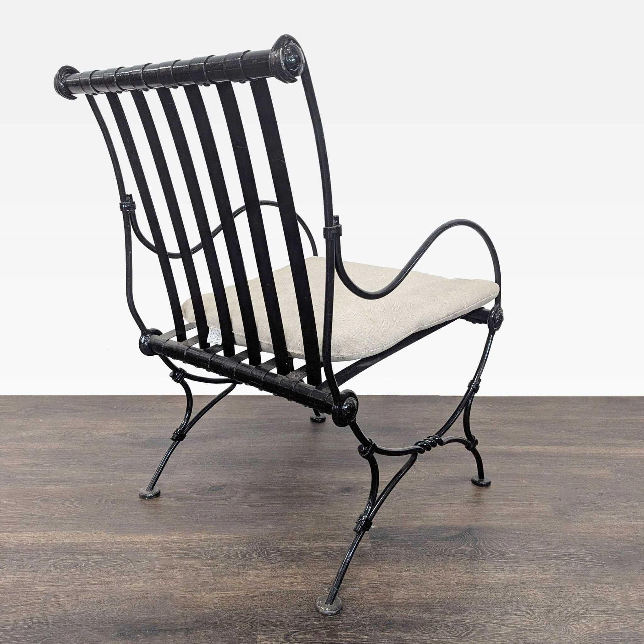 Project 62 Black Metal Lounge Chair with Cushion - Thumbnail 4