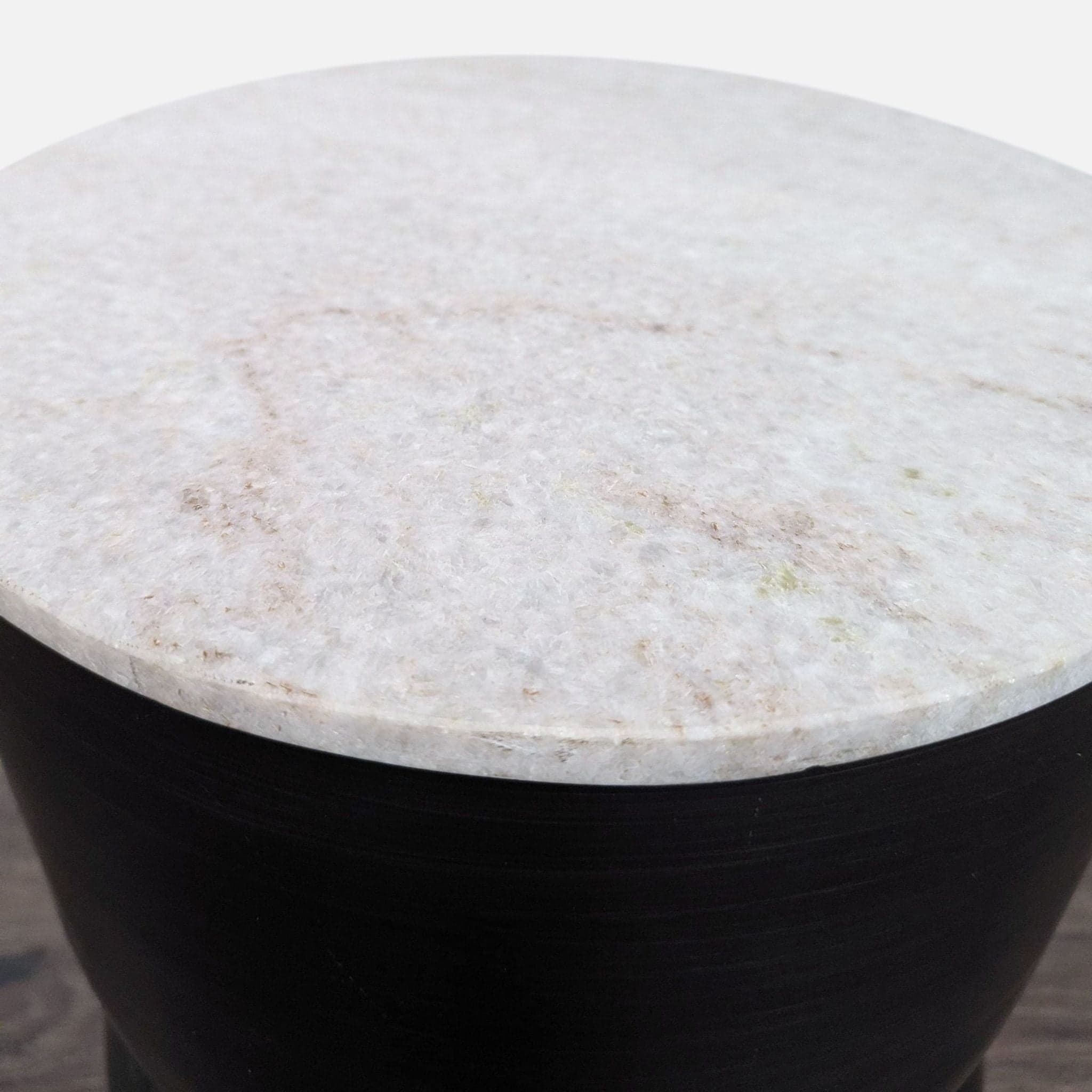 Metal Accent Table with Removable Marble Top - Thumbnail 2