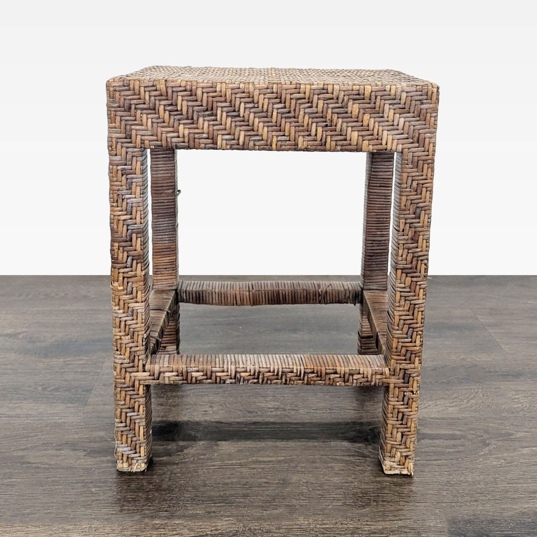 Small Wicker Stool - Image 1