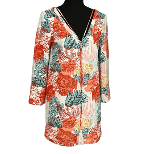 Persifor Women’s L/S Brie Dress with Dandelion Coral Reef Print - Thumbnail 4