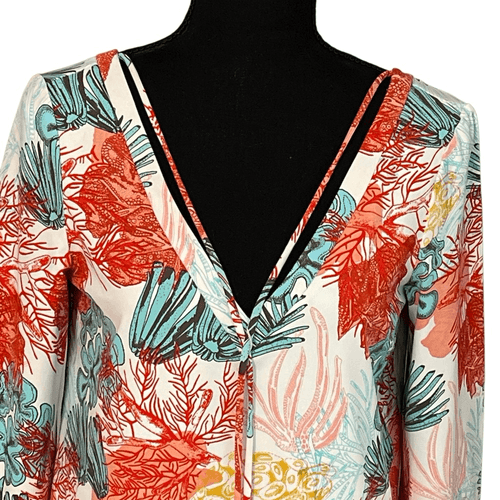 Persifor Women’s L/S Brie Dress with Dandelion Coral Reef Print - Thumbnail 6