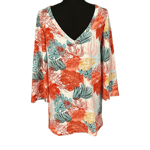 Persifor Women’s L/S Brie Dress with Dandelion Coral Reef Print - Thumbnail 2