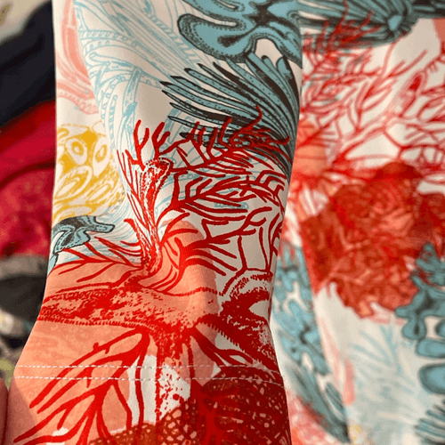 Persifor Women’s L/S Brie Dress with Dandelion Coral Reef Print - Thumbnail 9