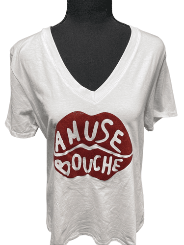 April Vintage Amuse Bouche Made in Italy V-Neck T-Shirt - Thumbnail 4