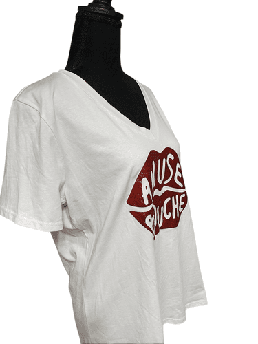 April Vintage Amuse Bouche Made in Italy V-Neck T-Shirt - Thumbnail 3