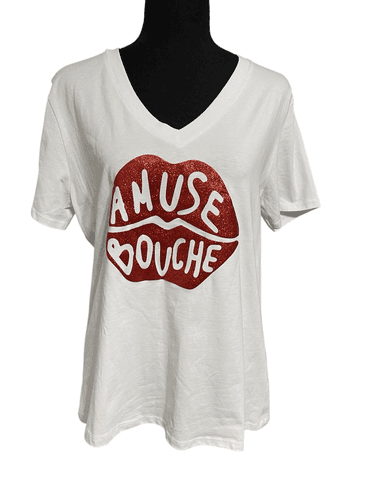 April Vintage Amuse Bouche Made in Italy V-Neck T-Shirt - Thumbnail 2