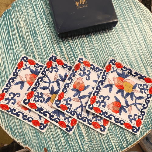 Gen Collection Japanese Vintage Floral Cloth Coasters - Thumbnail 3