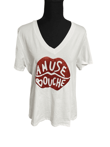 April Vintage Amuse Bouche Made in Italy V-Neck T-Shirt - Image 1