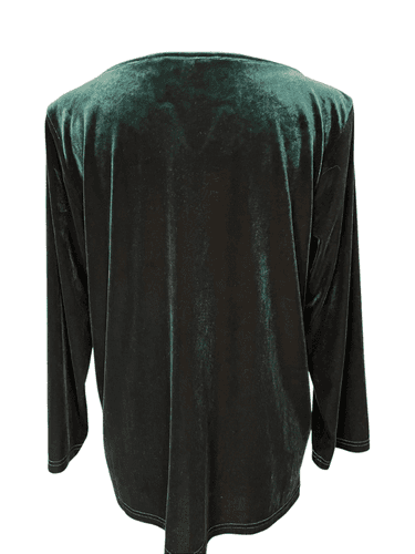 Bob Mackie Women’s L/S Velvet/Sequined V-Neck Blouse/Top - Thumbnail 6