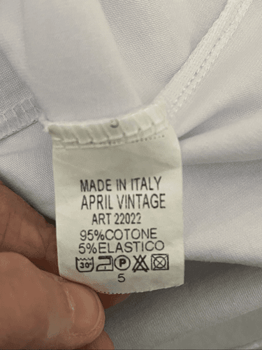 April Vintage Amuse Bouche Made in Italy V-Neck T-Shirt - Thumbnail 12