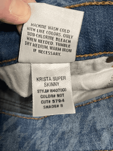 Hudson Krista Super Skinny Blue Houndstooth Women’s Jeans - Thumbnail 10