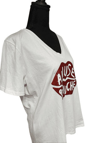 April Vintage Amuse Bouche Made in Italy V-Neck T-Shirt - Thumbnail 5