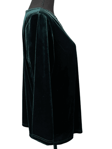 Bob Mackie Women’s L/S Velvet/Sequined V-Neck Blouse/Top - Thumbnail 5