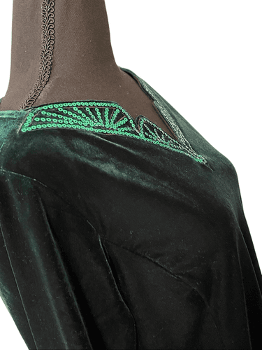 Bob Mackie Women’s L/S Velvet/Sequined V-Neck Blouse/Top - Thumbnail 4