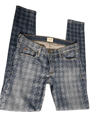 Hudson Krista Super Skinny Blue Houndstooth Women’s Jeans - Image 1