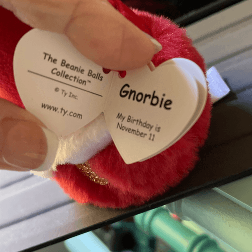Ty Beanie Ball Collection Gnorbie” Christmas Gnome - Thumbnail 7