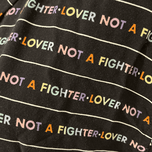 Divided By H&M Lover Not A Fighter Men’s Button Up S/S Shirt - Thumbnail 9