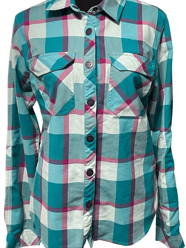 Sombrio Women’s Plaid Silhouette Riding Shirt/Top size Large - Thumbnail 2