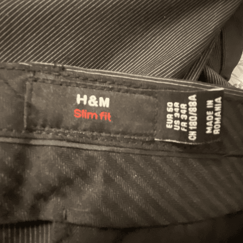 H&M Men’s Black Pinstriped Pants/Trousers - Thumbnail 6