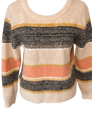 Skies Are Blue Women’s Striped Knit Sweater - Thumbnail 2
