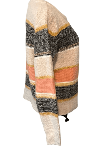 Skies Are Blue Women’s Striped Knit Sweater - Thumbnail 4