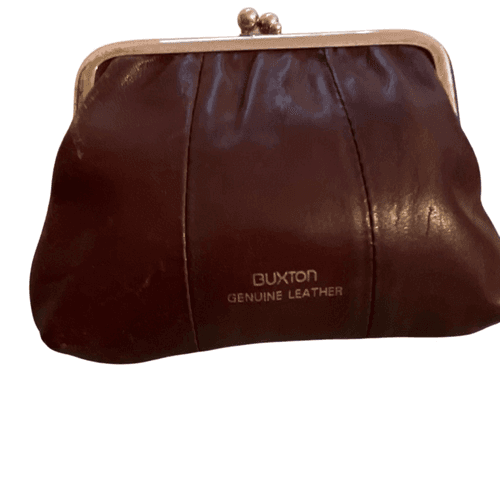 Buxton Vintage Leather Kiss-lock Change Purse - Image 1