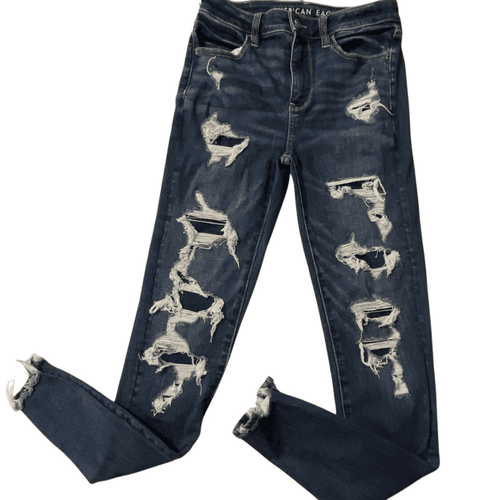 American Eagle Women’s Next Level Stretch Distressed Skinny Jeans - Image 1