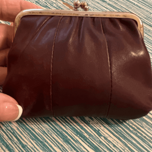 Buxton Vintage Leather Kiss-lock Change Purse - Thumbnail 4