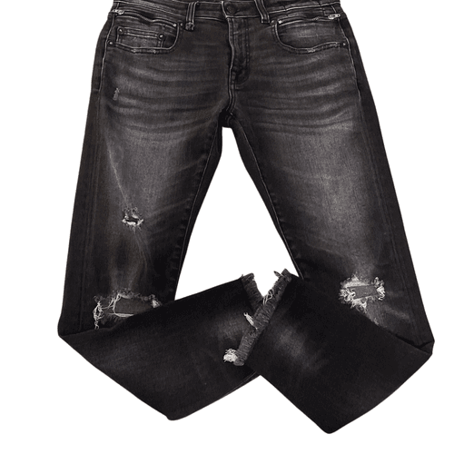 R13 Women’s Biker Boy Distressed Designer Jeans - Image 1