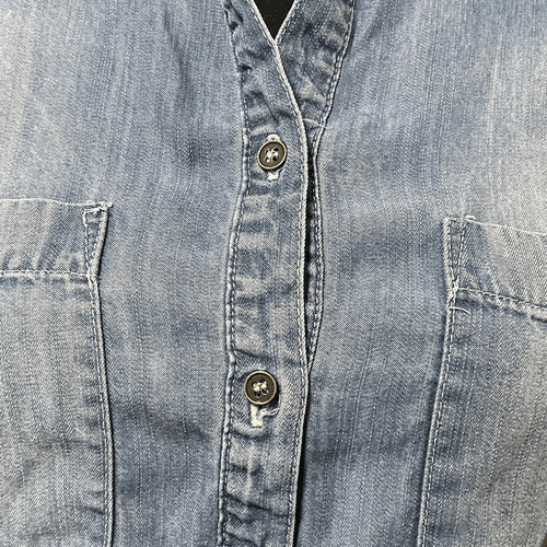 Altar’d State Lightweight Jean Boho Style Button Up L/S Shirt/Top - Thumbnail 9